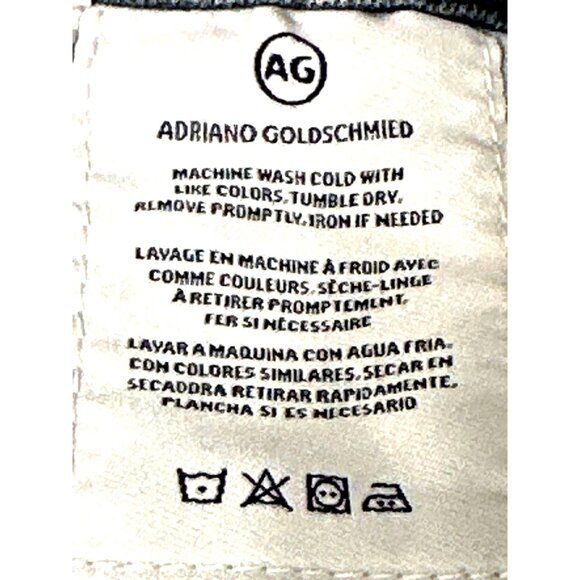 AG Adriano Goldschmied The Prima Ankle Cigarette Jeans Black Denim Frayed Hem 23 - Picture 13 of 16